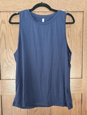 Fabletics Navy Athletic Muscle Tank Top, Yoga